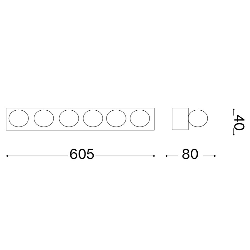 Ideal Lux - Стенно осветително тяло PRIVE 6xE14/40W/230V бяло