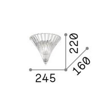 Ideal Lux - Стенно осветително тяло SANTA 1xE14/40W/230V прозрачно