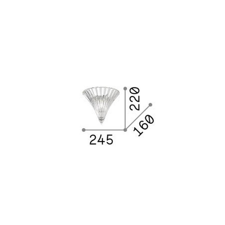 Ideal Lux - Стенно осветително тяло SANTA 1xE14/40W/230V прозрачно