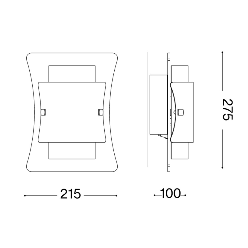Ideal Lux - Стенно осветително тяло TRIPLO 1xE27/60W/230V прозрачно