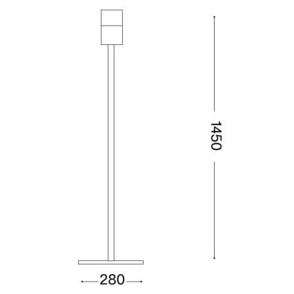 Ideal Lux - Стойка за лампа SET UP 1xE27/42W/230V лъскав хром