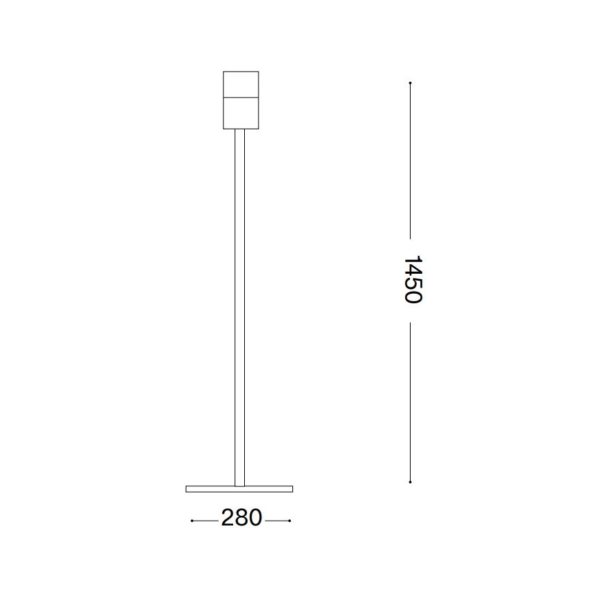 Ideal Lux - Стойка за лампа SET UP 1xE27/42W/230V лъскав хром