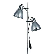 Ideal Lux - Стояща лампа 2xE27/60W/230V сребърна