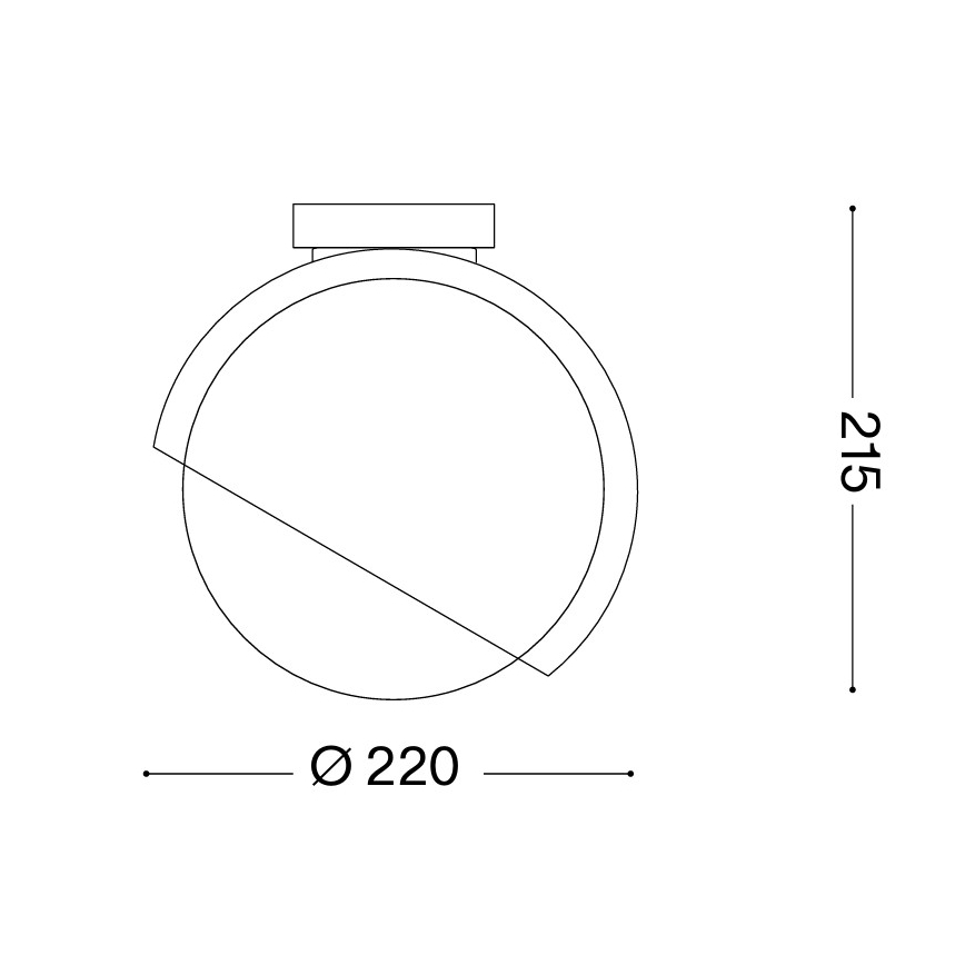 Ideal Lux - Таванно осветително тяло BLOOM 1xE27/42W/230V Ø 22 см златист/димно бежово