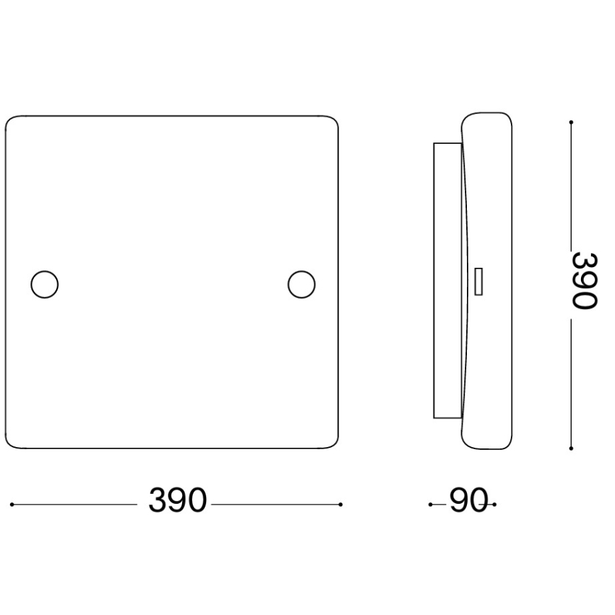 Ideal Lux - Таванно осветително тяло CELINE 3xE27/60W/230V 39x39 бяло