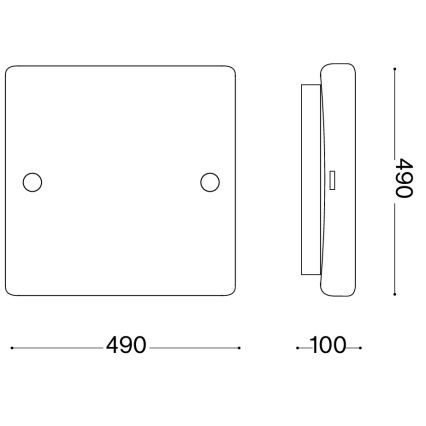 Ideal Lux - Таванно осветително тяло CELINE 4xE27/60W/230V 49x49 бяло