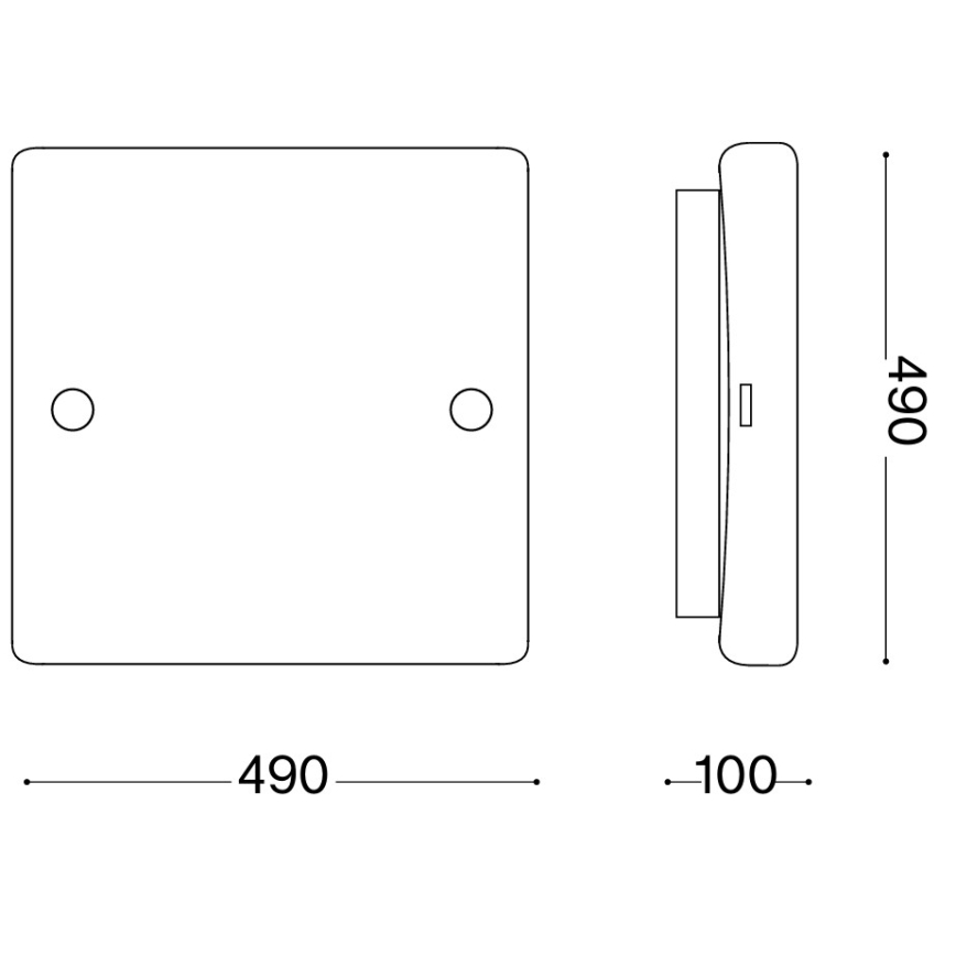 Ideal Lux - Таванно осветително тяло CELINE 4xE27/60W/230V 49x49 бяло