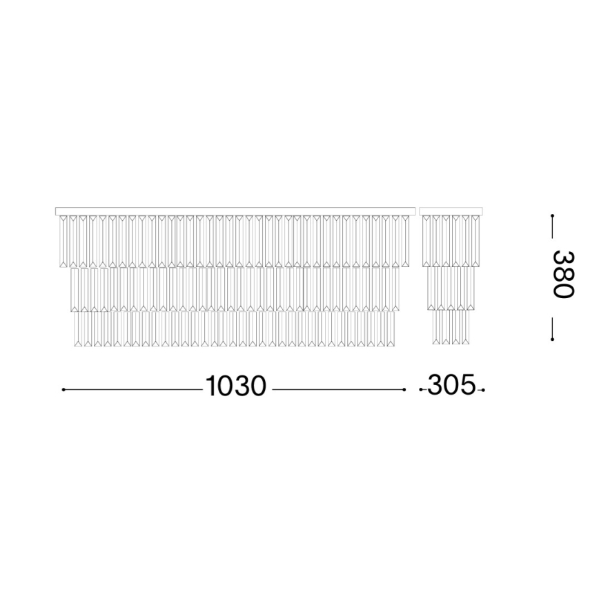 Ideal Lux - Таванно осветително тяло MARTINEZ 8xE14/40W/230V лъскав хром