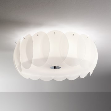 Ideal Lux - Таванно осветително тяло OVALINO 8xE27/60W/230V Ø 53,5 см бяло