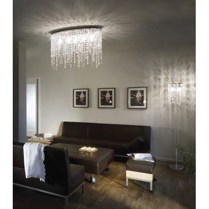 Ideal Lux - Таванно осветително тяло RAIN с кристали 3xE14/40W/230V лъскав хром