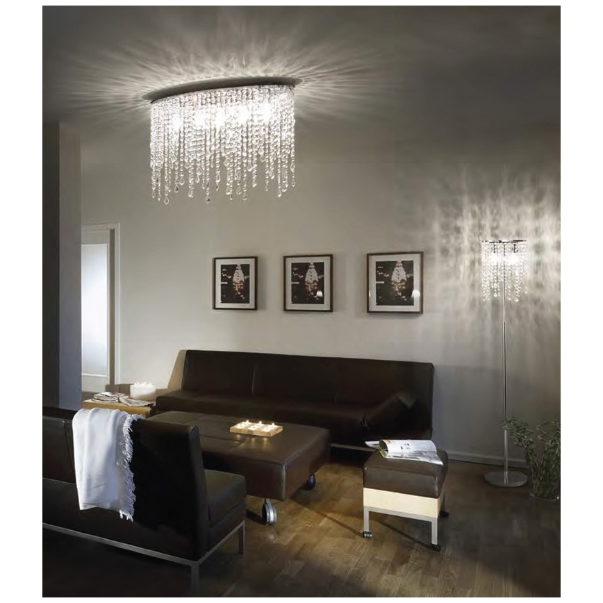 Ideal Lux - Таванно осветително тяло RAIN с кристали 3xE14/40W/230V лъскав хром