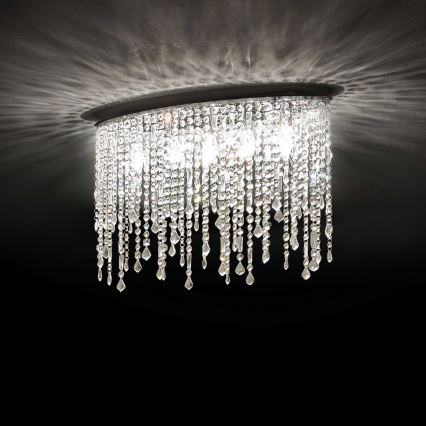 Ideal Lux - Таванно осветително тяло RAIN с кристали 3xE14/40W/230V лъскав хром