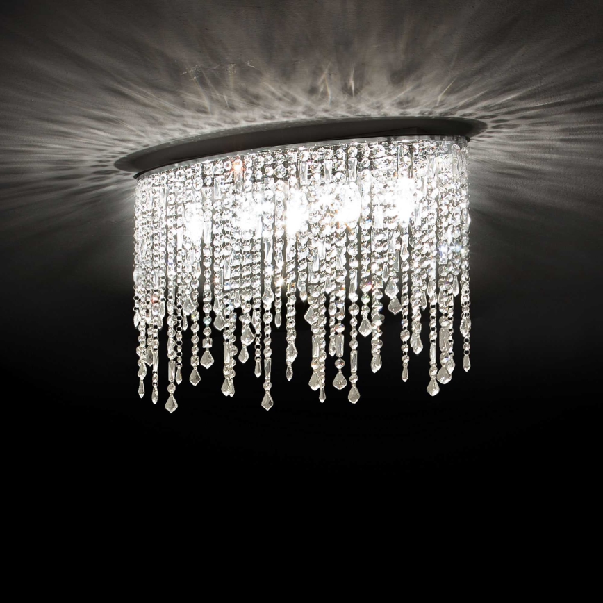 Ideal Lux - Таванно осветително тяло RAIN с кристали 3xE14/40W/230V лъскав хром
