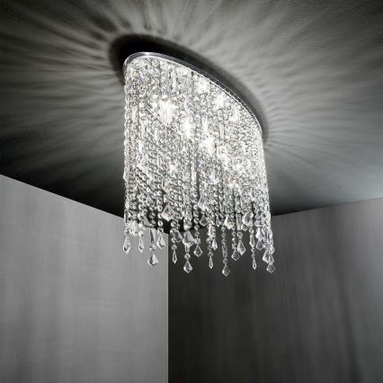 Ideal Lux - Таванно осветително тяло RAIN с кристали 3xE14/40W/230V лъскав хром