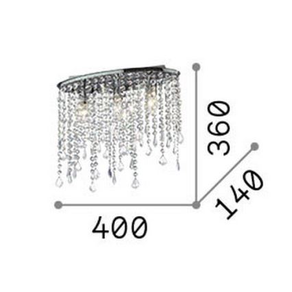 Ideal Lux - Таванно осветително тяло RAIN с кристали 3xE14/40W/230V лъскав хром
