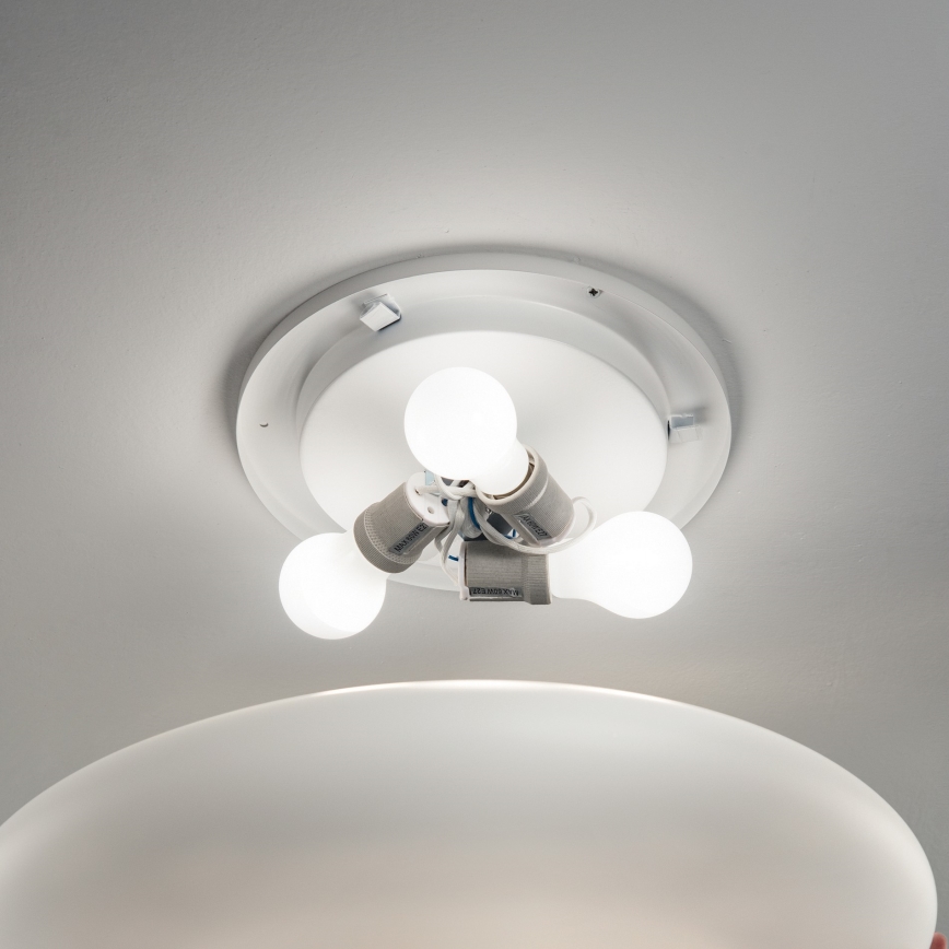 Ideal Lux - Таванно осветително тяло SMARTIES 2xE27/42W/230V Ø 42,5 см в бял цвят