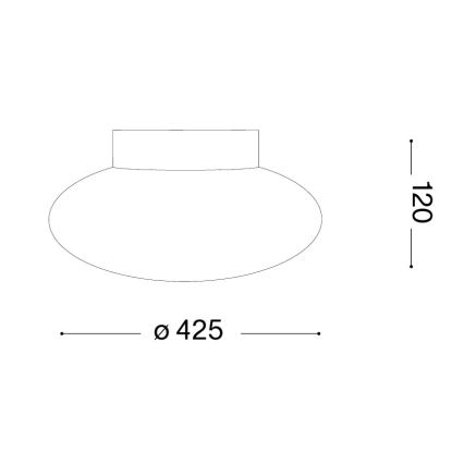 Ideal Lux - Таванно осветително тяло SMARTIES 2xE27/42W/230V Ø 42,5 см в бял цвят