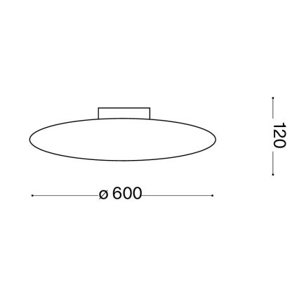 Ideal Lux - Таванно осветително тяло SMARTIES 3xE27/42W/230V, диаметър 60 см, бяло