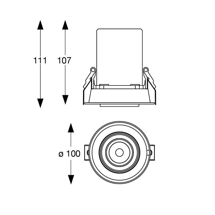 Ideal Lux - LED вградено точково осветително тяло NOVA LED/12W/230V 3000K CRI 90 Ø 10 см бяло