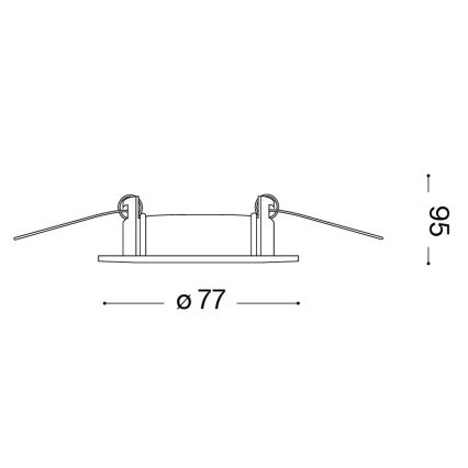 Ideal Lux - Вградено осветително тяло JAZZ 1xGU10/50W/230V Ø 7,7 см, бронзово