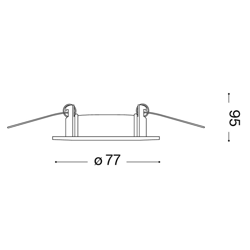 Ideal Lux - Вградено осветително тяло JAZZ 1xGU10/50W/230V Ø 7,7 см, бронзово