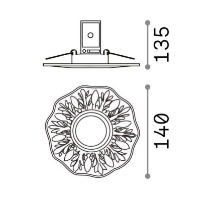 Ideal Lux - Вградено осветление за окачен таван 1xGU10/50W/230V бяла