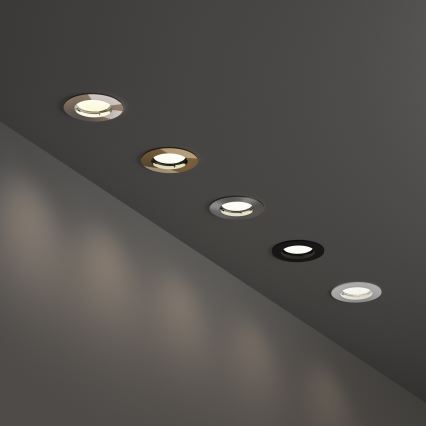 Ideal Lux - Вградено таванно осветително тяло 1xGU10/50W/230V Ø 7,7 см матиран хром