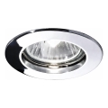 Ideal Lux - Вградено таванно осветително тяло JAZZ 1xGU10/50W/230V Ø 7,7 cm, лъскав хром