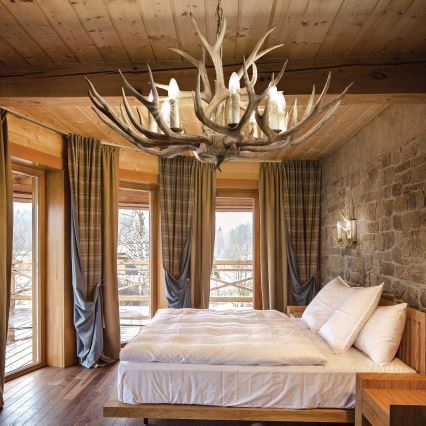 Ideal Lux – Висящ полилей CHALET 8×E14/40W/230V