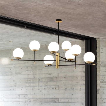 Ideal Lux - Висящ полилей GOURMET 9xE14/28W/230V Ø 131,5 см златист