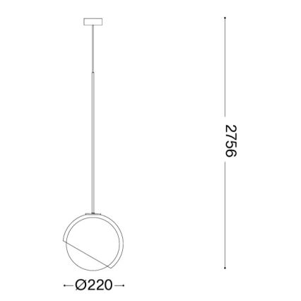 Ideal Lux - Висяща лампа на кабел BLOOM 1xE27/42W/230V Ø 22 см златист/димно бежово