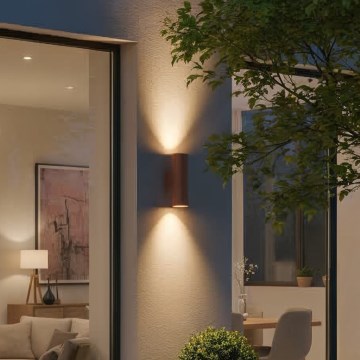 Ideal Lux - Външен стенен аплик GUN 1xE27/60W/230V 31 cm IP54 кафяв