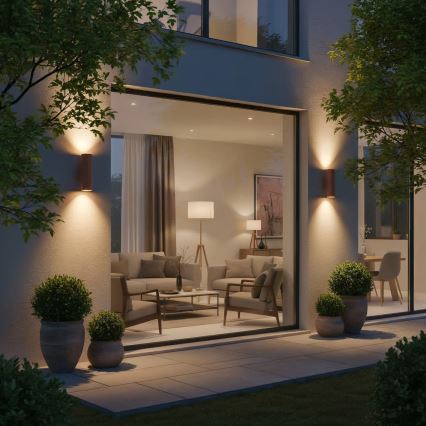 Ideal Lux - Външен стенен аплик GUN 1xE27/60W/230V 31 cm IP54 кафяв