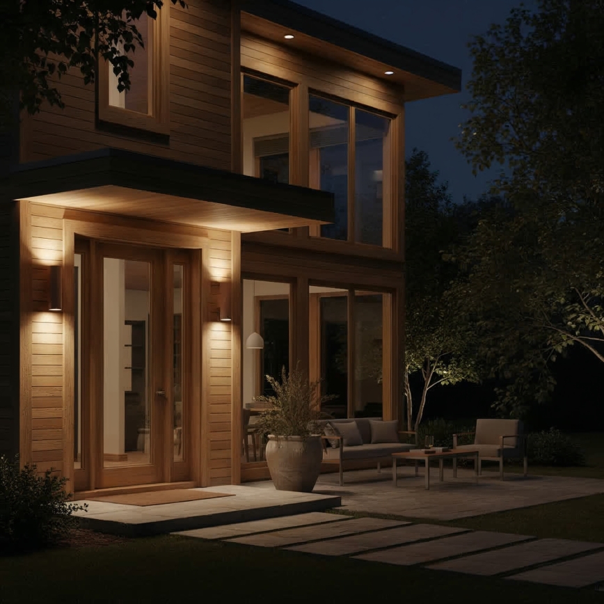 Ideal Lux - Външен стенен аплик GUN 1xE27/60W/230V 31 cm IP54 кафяв