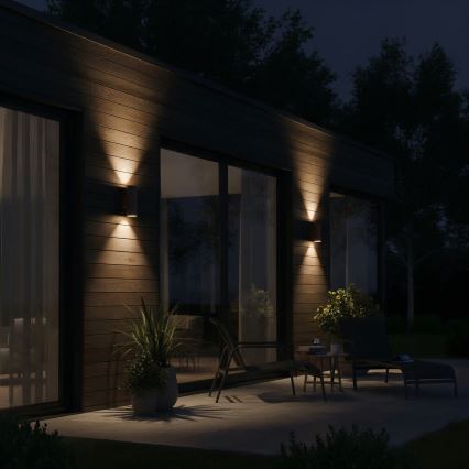 Ideal Lux - Външен стенен аплик GUN 1xE27/60W/230V 31 cm IP54 кафяв