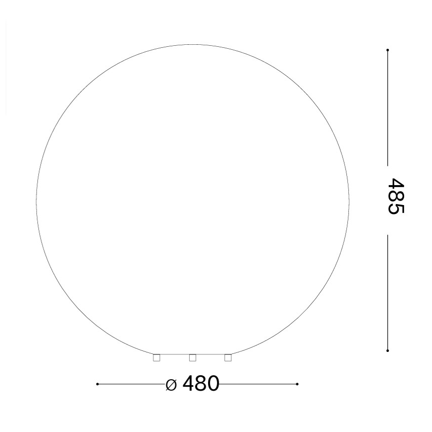 Ideal Lux - Външна лампа DORIS 1xE27/60W/230V диаметър 48 см IP44 сива
