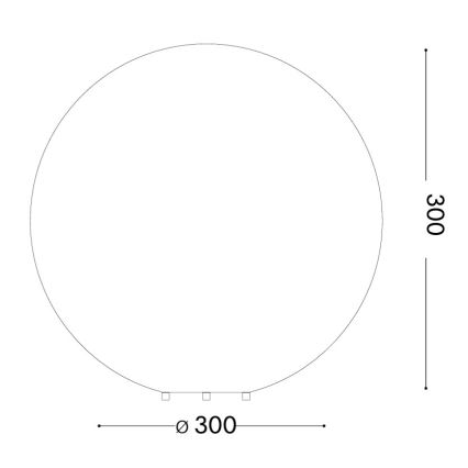 Ideal Lux - Външна лампа DORIS 1xE27/60W/230V, Ø 30 см, IP44, сива