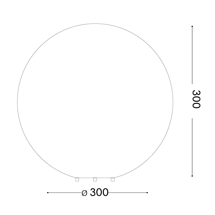 Ideal Lux - Външна лампа DORIS 1xE27/60W/230V, Ø 30 см, IP44, сива