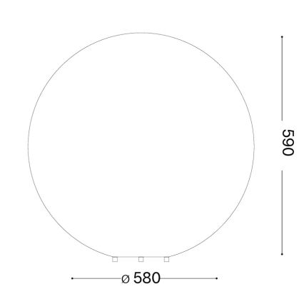 Ideal Lux - Външна лампа DORIS 1xE27/60W/230V Ø 58 см IP44 сива