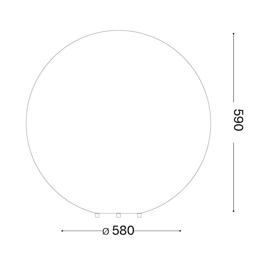 Ideal Lux - Външна лампа DORIS 1xE27/60W/230V Ø 58 см IP44 сива