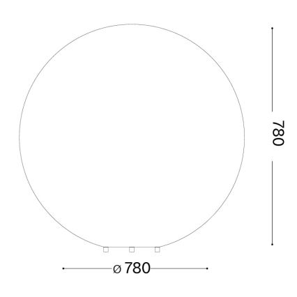 Ideal Lux - Външна лампа DORIS 1xE27/60W/230V Ø 78 см IP44 сива