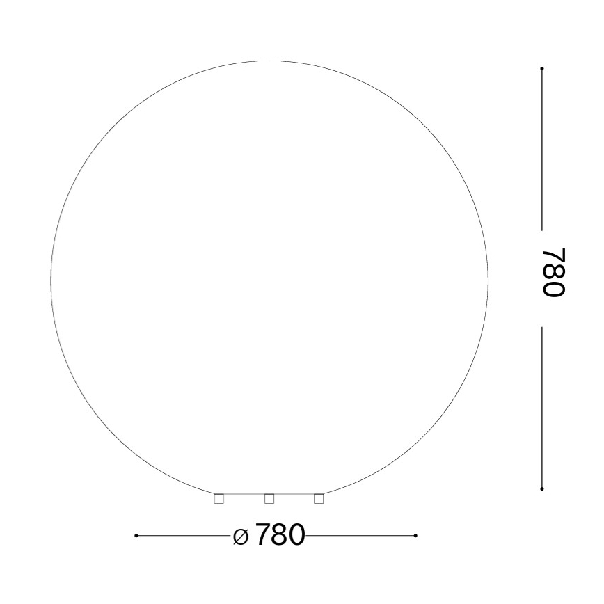 Ideal Lux - Външна лампа DORIS 1xE27/60W/230V Ø 78 см IP44 сива