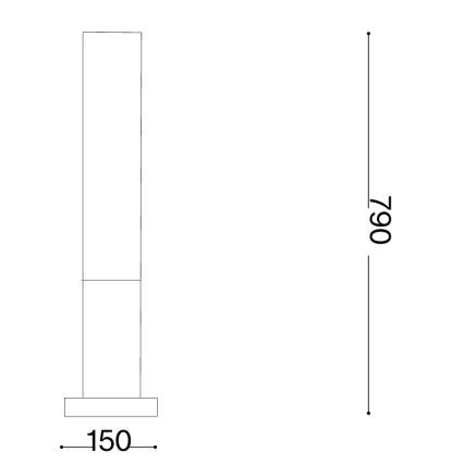 Ideal Lux - Външна лампа EDO OUTDOOR 1xGX53/15W/230V 79 см IP65 кафява