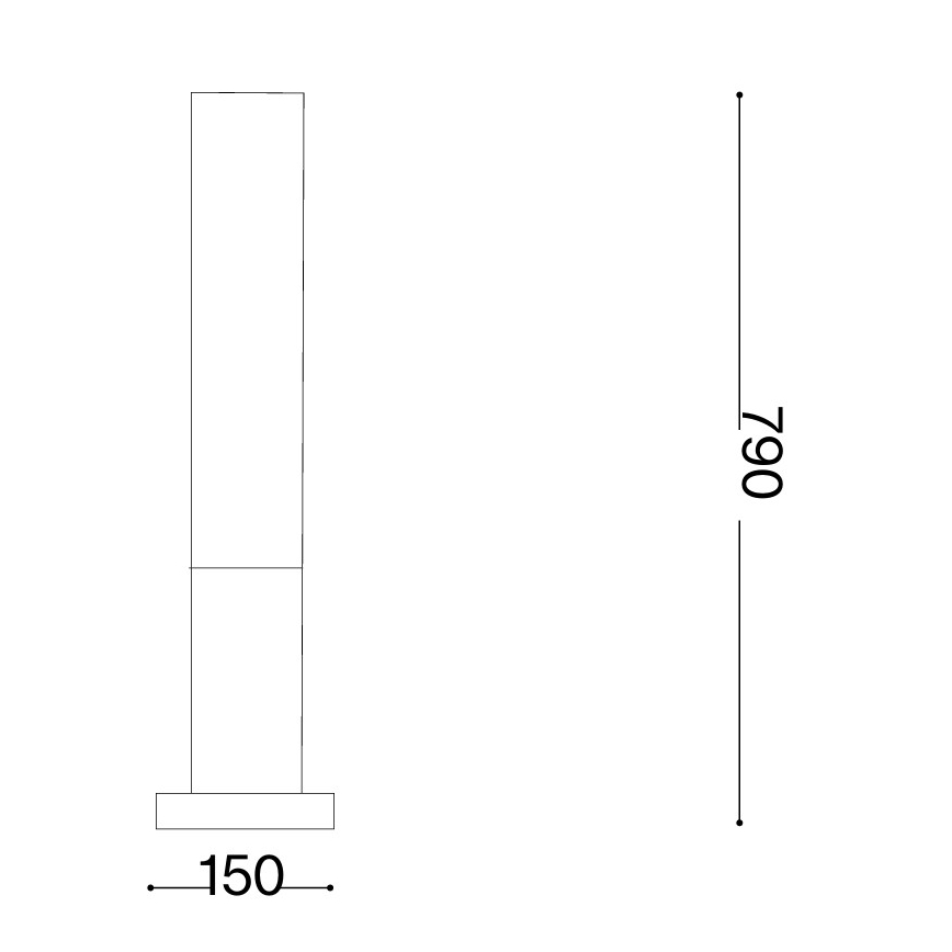 Ideal Lux - Външна лампа EDO OUTDOOR 1xGX53/15W/230V 79 см IP65 кафява