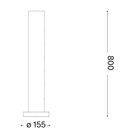Ideal Lux - Външна лампа EDO OUTDOOR 1xGX53/15W/230V 80 см IP65 кафява