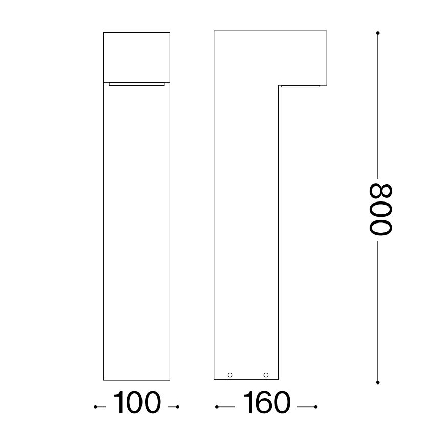 Ideal Lux - Външна лампа SIRIO 1xGX53/9W/230V 80 см IP65 бяла
