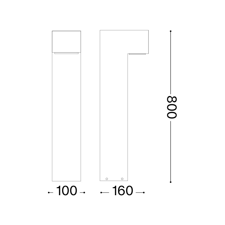 Ideal Lux - Външна лампа SIRIO 1xGX53/9W/230V, 80 см, IP65, кафява