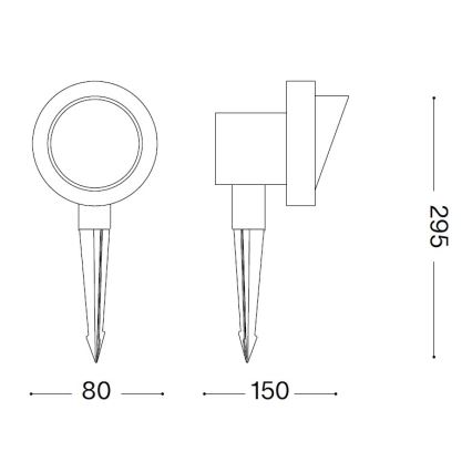 Ideal Lux - Външна лампа TERRA 1xGU10/28W/230V IP65 кафява