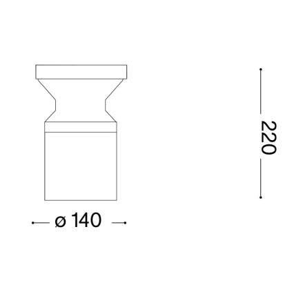 Ideal Lux - Външна лампа TORRE 1xE27/15W/230V 22 cm IP65 кафява