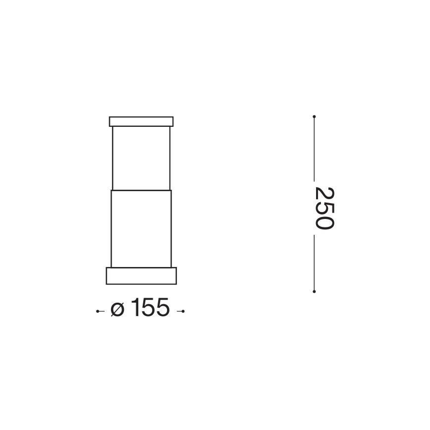 Ideal Lux - Външна лампа TRONCO 1xE27/42W/230V 25 см IP65 антрацит